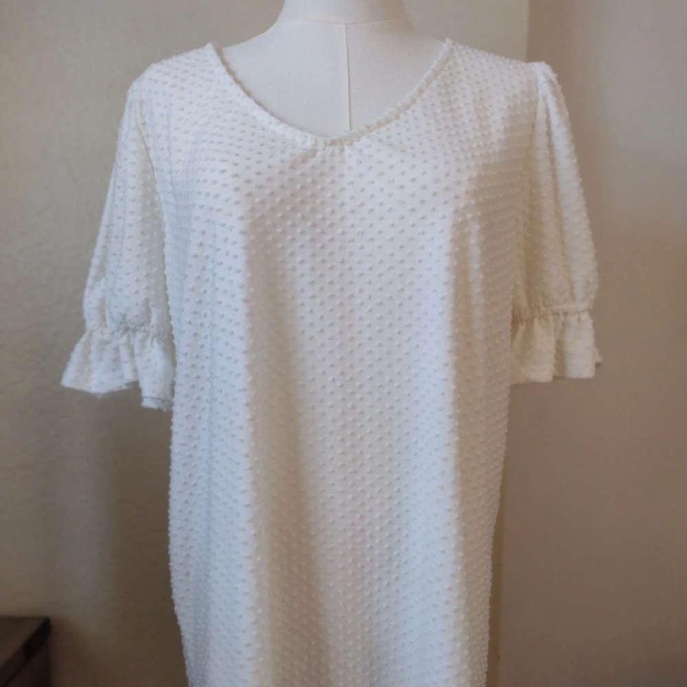 Elegant Cream Textured Blouse